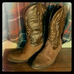 Size 8 Brown Woman's LAREDO Leather Cowboy Boots